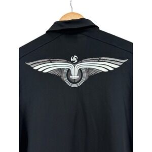 Nike Mens Dri-FIT Black Polo Shirt XL Huk Lab TriFly Disc Golf Logo